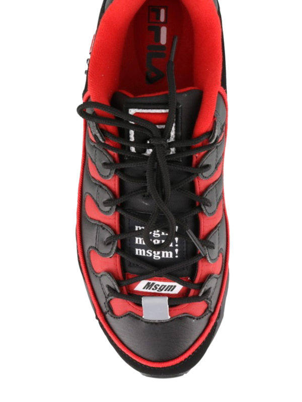 The Best Shops m.s.g.m.: trainers - Silva black leather and tech fabric sneakers